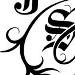 Initials with a vine incorporated into them and around them..
